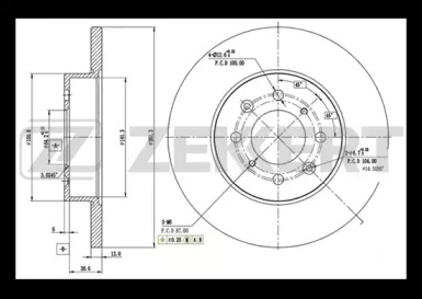 Тормозной диск (ZEKKERT: BS-5204)