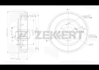 Тормозный барабан (ZEKKERT: BS-5215)