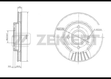 Тормозной диск (ZEKKERT: BS-5222)