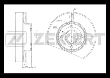 Тормозной диск (ZEKKERT: BS-5227)