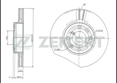 Тормозной диск (ZEKKERT: BS-5231)