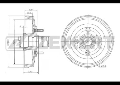 Тормозный барабан (ZEKKERT: BS-5235)