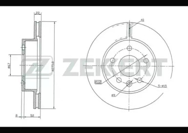 Тормозной диск (ZEKKERT: BS-5238)