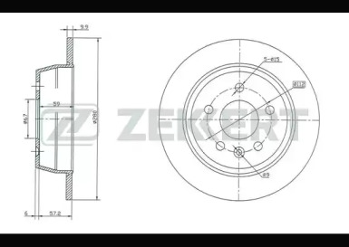 Тормозной диск (ZEKKERT: BS-5239)