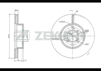 Тормозной диск (ZEKKERT: BS-5241)