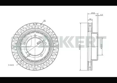 Тормозной диск (ZEKKERT: BS-5243)