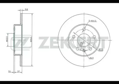 Тормозной диск (ZEKKERT: BS-5246)