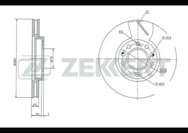 Тормозной диск (ZEKKERT: BS-5247)