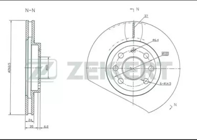 Тормозной диск (ZEKKERT: BS-5248)