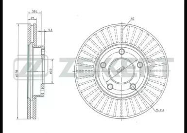 Тормозной диск (ZEKKERT: BS-5252)
