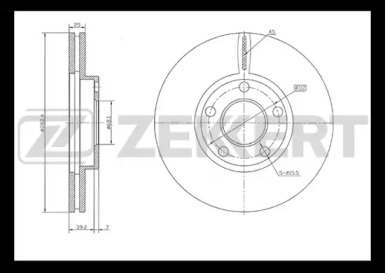 Тормозной диск (ZEKKERT: BS-5257)