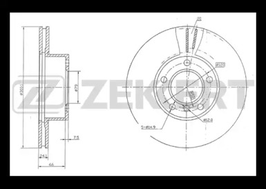 Тормозной диск (ZEKKERT: BS-5258)