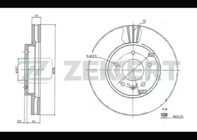 Тормозной диск (ZEKKERT: BS-5268)