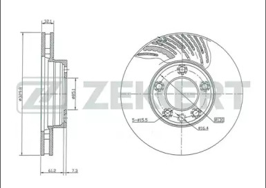 Тормозной диск (ZEKKERT: BS-5284)