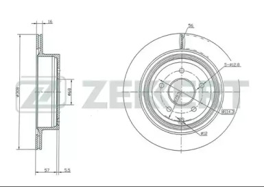 Тормозной диск (ZEKKERT: BS-5287)