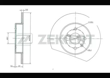 Тормозной диск (ZEKKERT: BS-5293)