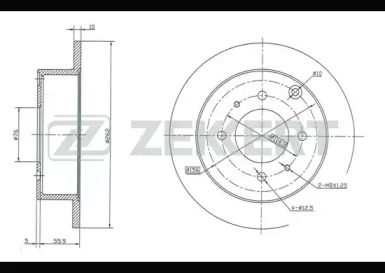 Тормозной диск (ZEKKERT: BS-5297)