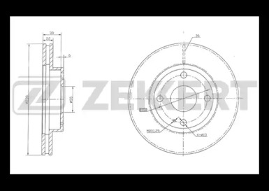 Тормозной диск (ZEKKERT: BS-5306)