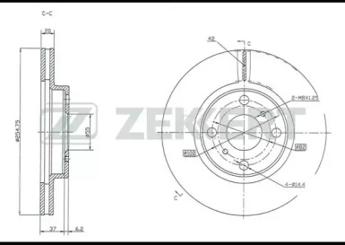 Тормозной диск (ZEKKERT: BS-5318)