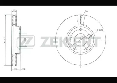 Тормозной диск (ZEKKERT: BS-5325)