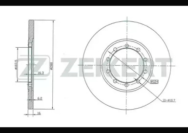 Тормозной диск (ZEKKERT: BS-5330)