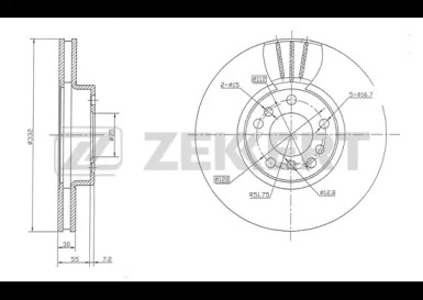 Тормозной диск (ZEKKERT: BS-5335)