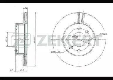 Тормозной диск (ZEKKERT: BS-5343)