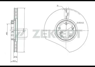 Тормозной диск (ZEKKERT: BS-5347)