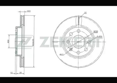 Тормозной диск (ZEKKERT: BS-5354)