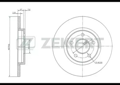 Тормозной диск (ZEKKERT: BS-5362)