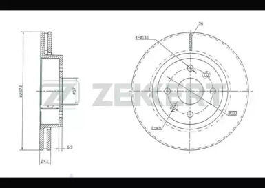 Тормозной диск (ZEKKERT: BS-5374)