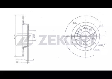 Тормозной диск (ZEKKERT: BS-5382)