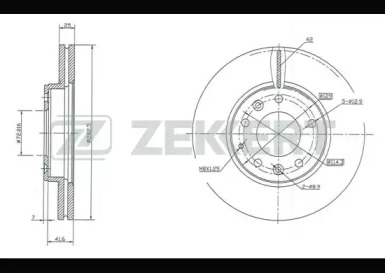 Тормозной диск (ZEKKERT: BS-5389)