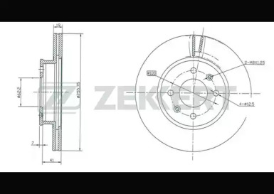 Тормозной диск (ZEKKERT: BS-5390)