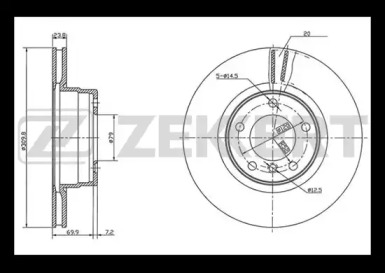 Тормозной диск (ZEKKERT: BS-5400)