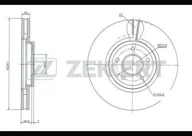 Тормозной диск (ZEKKERT: BS-5428)