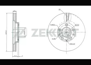 Тормозной диск (ZEKKERT: BS-5436)