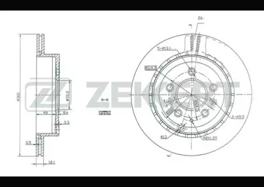 Тормозной диск (ZEKKERT: BS-5437)