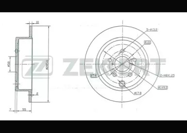 Тормозной диск (ZEKKERT: BS-5439)