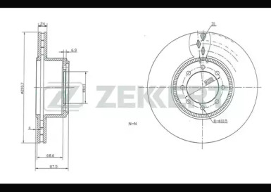 Тормозной диск (ZEKKERT: BS-5446)