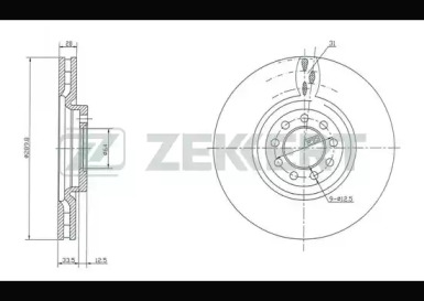 Тормозной диск (ZEKKERT: BS-5447)