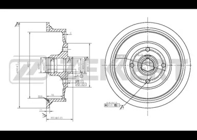 Тормозный барабан (ZEKKERT: BS-5452)