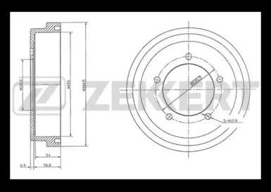 Тормозный барабан (ZEKKERT: BS-5453)