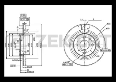 Тормозной диск (ZEKKERT: BS-5455)