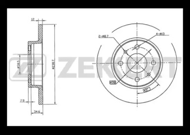 Тормозной диск (ZEKKERT: BS-5456)