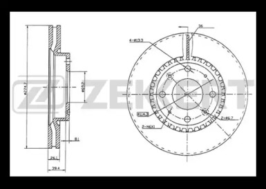 Тормозной диск (ZEKKERT: BS-5476)