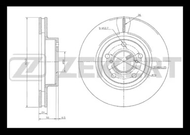 Тормозной диск (ZEKKERT: BS-5504)