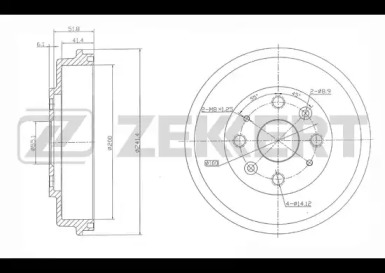 Тормозный барабан (ZEKKERT: BS-5517)