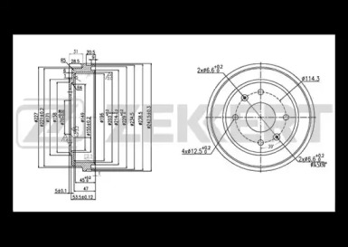 Тормозный барабан (ZEKKERT: BS-5523)