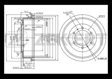 Тормозный барабан (ZEKKERT: BS-5530)